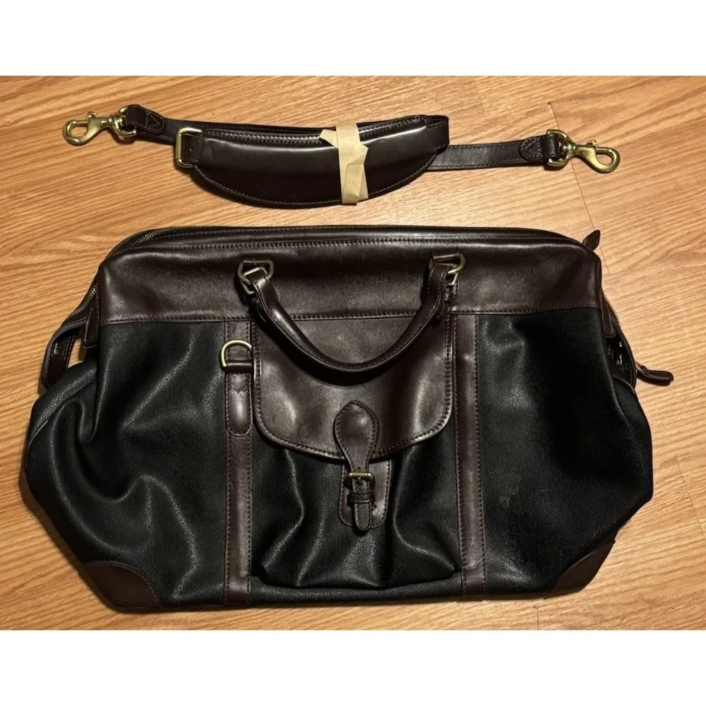 Mulholland Brothers Leather Duffle Bag Weekend Luggage Carry On NWOT USA Filson
